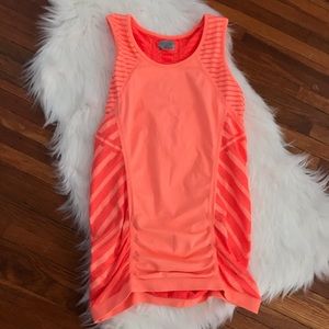 Athleta Orange Chevron Seamless Tank Top